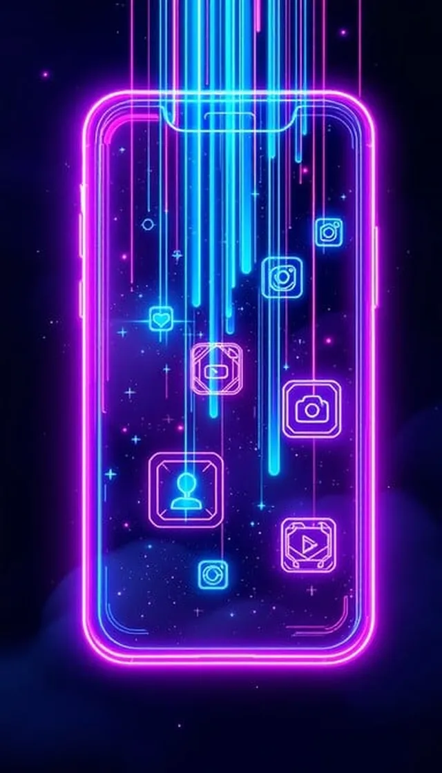 开户网站 APP便携终端 - 赛博手机界面